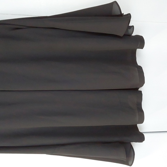 Rock & Republic Black Semi Sheer Chiffon Top Bell sleeves Flowy Neutral Sz.XL - Picture 7 of 9